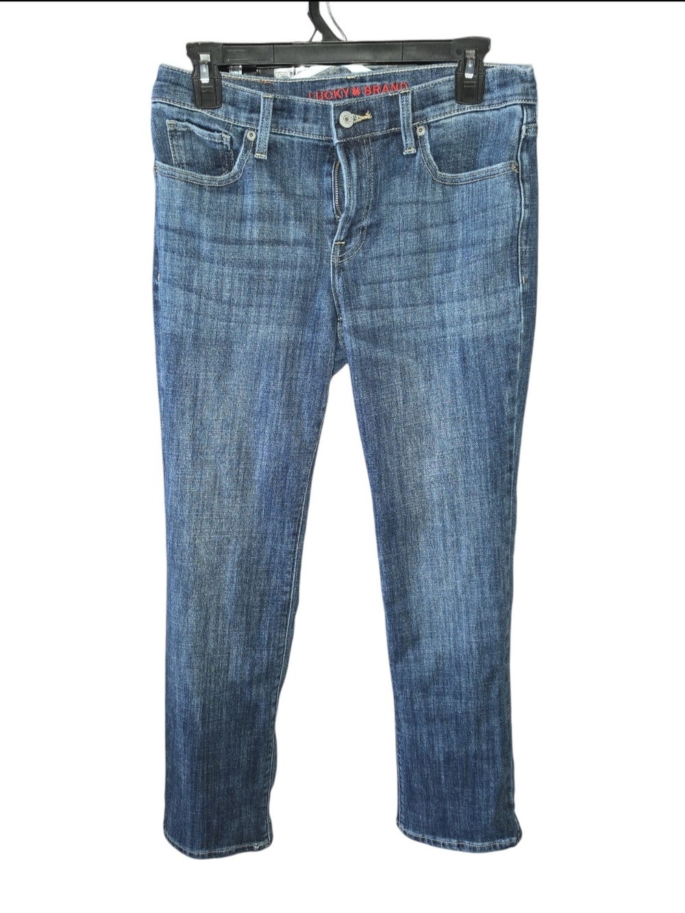 4/6/74. Lucky Brand Straight-Leg Women's Jeans in Medium Blue Wash